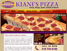 Tablet Screenshot of kianispizza.com